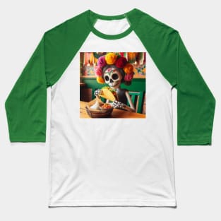 Calaca eating tacos Baseball T-Shirt